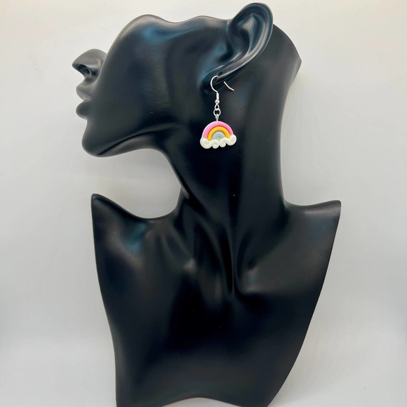 Rainbow Earrings - Cloud Earrings - Rainy Day Earrings - Spring Earrings - Picture 7 of 10
